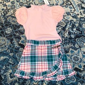 Janie and Jack JJ Fall Pink Skirt & Top